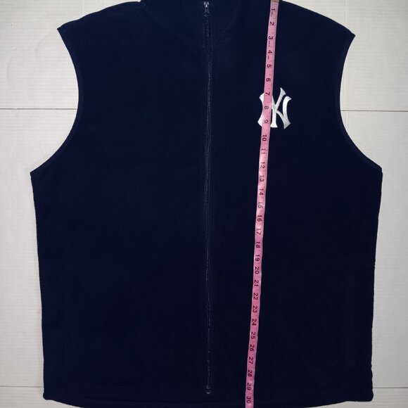 NY YANKEES INSPIRED BABY RUTH SLEEVELESS FLEECE VEST - Picture 7 of 8